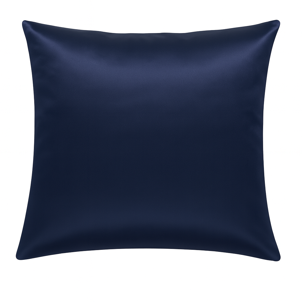 Jedwabna poszewka 22 momme 68x68 cm z jedwabiu morwowego, kolor granatowy